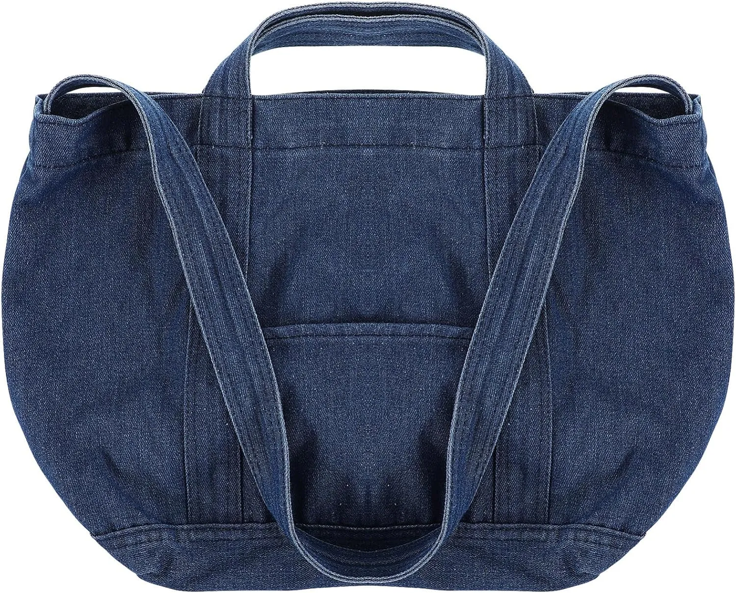 LIFKOME Retro Women Bag Stylish Woven Crossbody Bag Tote Zipper Denim Fabric Lightweight Portable