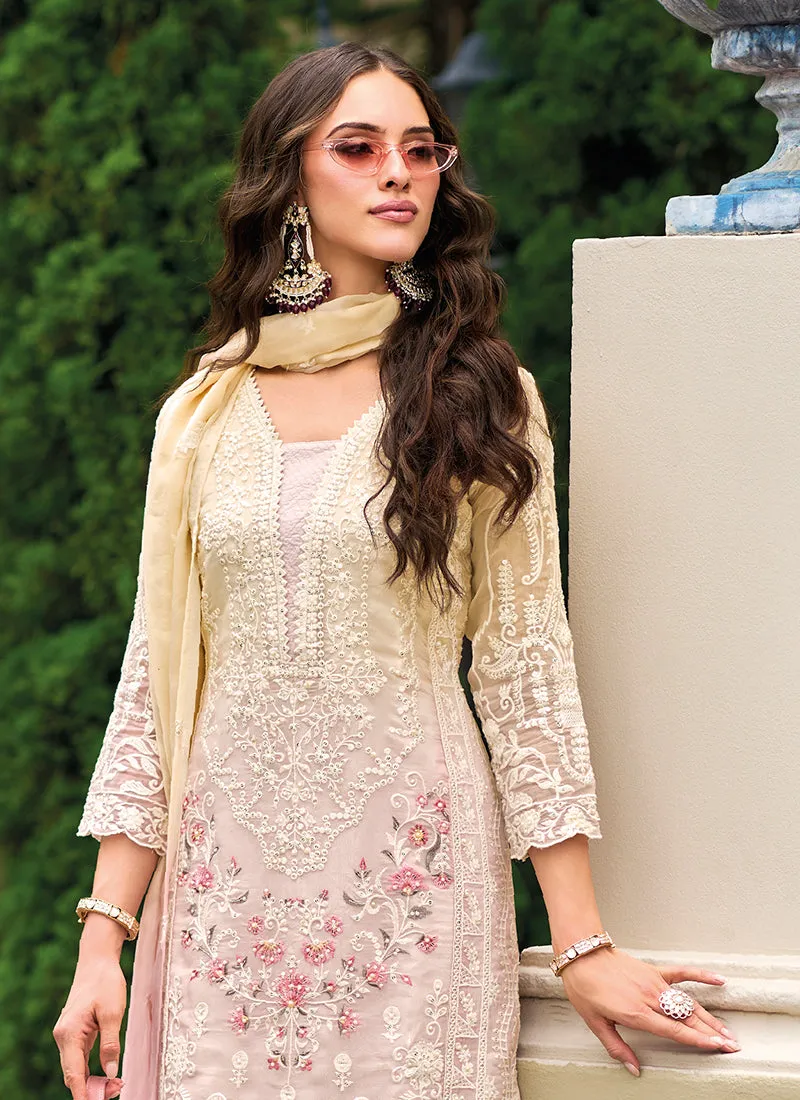 Light Pink Multi Embroidery Traditional Salwar Suit