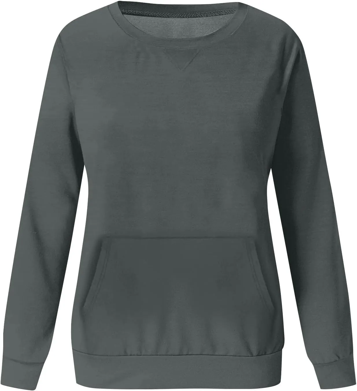 LRMQS Sweatshirt for Women Crewneck Trendy Long Sleeve Shirts with Pocket Fall Fashion 2024 Casual Cute Pullover Clothes