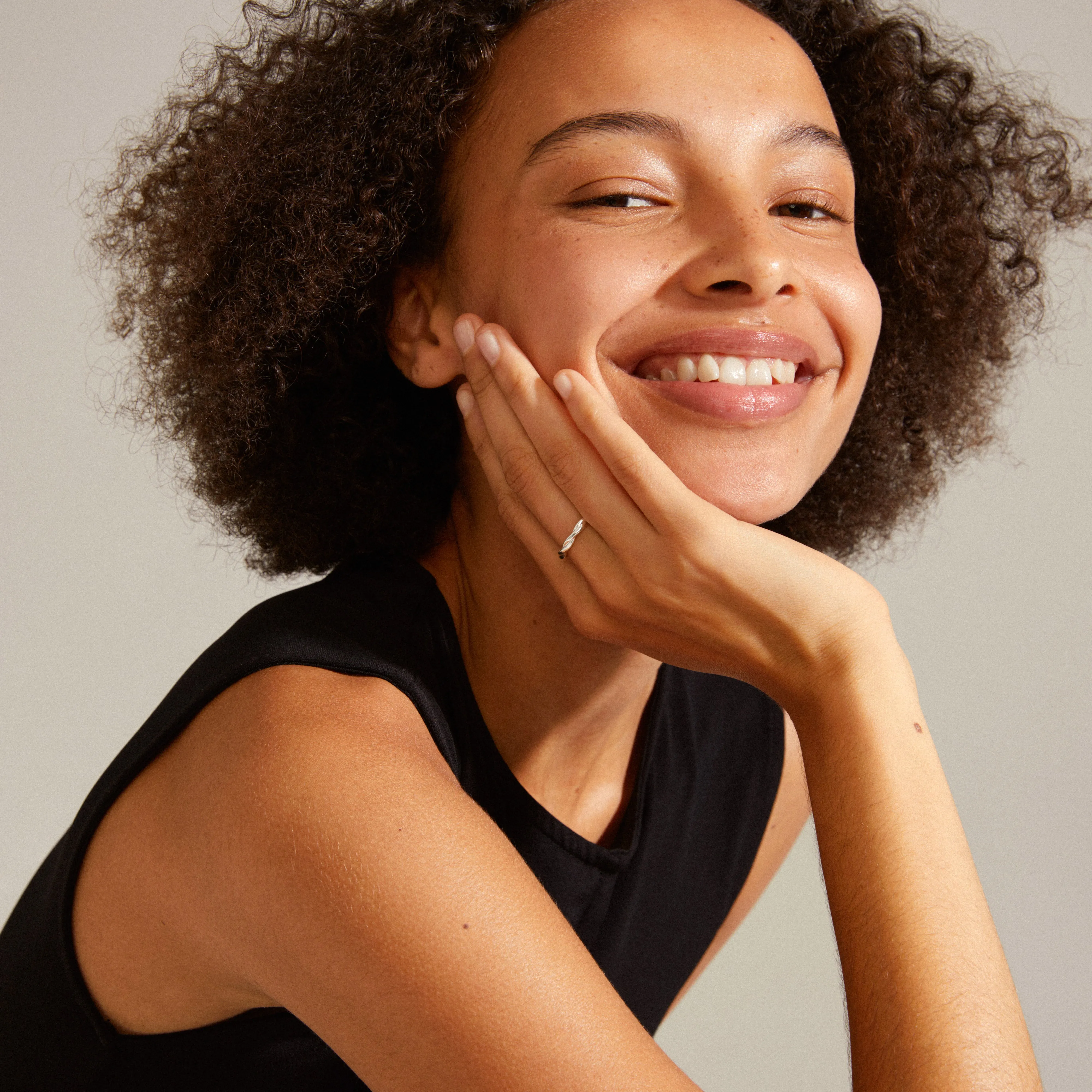 LULU twirl stack ring silver-plated