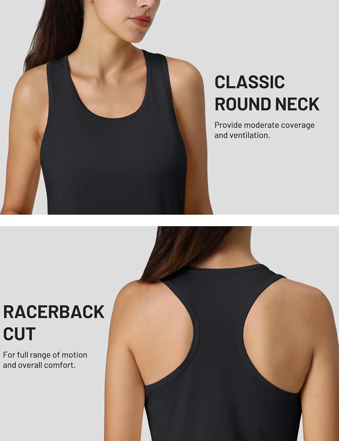 MAGCOMSEN Women's Sleeveless Workout Tank Tops UPF 80  Racerback Shirts Quick Dry UV Protection Athletic Gym Summer Tops