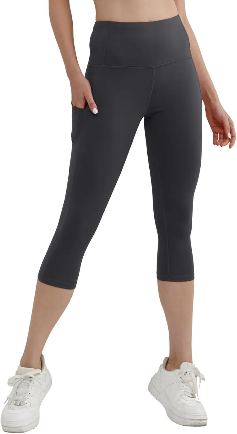 Match Womens High Waisted Active Yoga Pants with Pockets Tummy Control Workout Buttery Soft Leggings