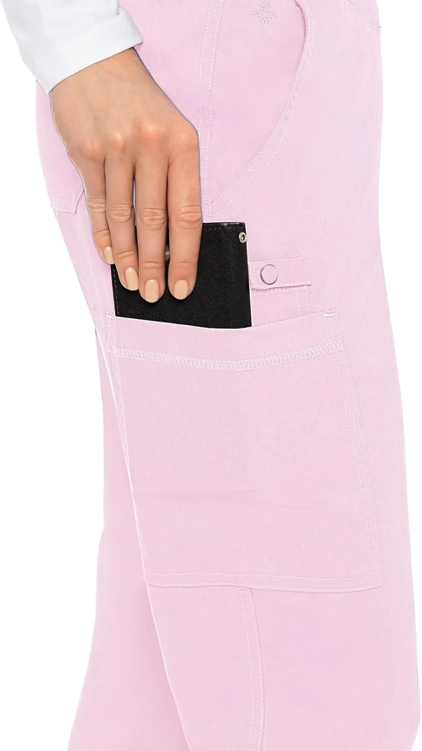 Med Couture Women's Yoga Pull-On Pant with 7 Pockets Ultra-Soft Rib-Knit Waistband and 2-Way Stretch Technology - MC7739