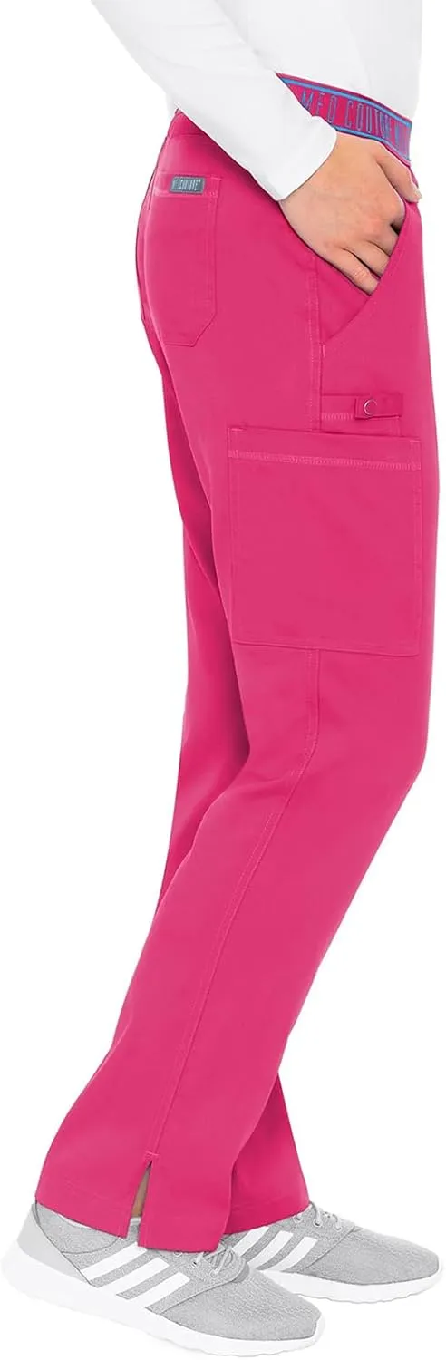 Med Couture Women's Yoga Pull-On Pant with 7 Pockets Ultra-Soft Rib-Knit Waistband and 2-Way Stretch Technology - MC7739