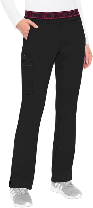 Med Couture Women's Yoga Pull-On Pant with 7 Pockets Ultra-Soft Rib-Knit Waistband and 2-Way Stretch Technology - MC7739