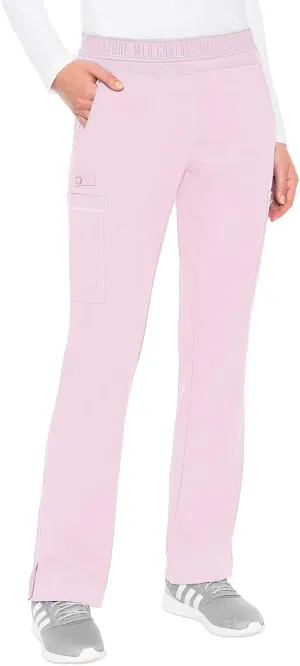 Med Couture Women's Yoga Pull-On Pant with 7 Pockets Ultra-Soft Rib-Knit Waistband and 2-Way Stretch Technology - MC7739