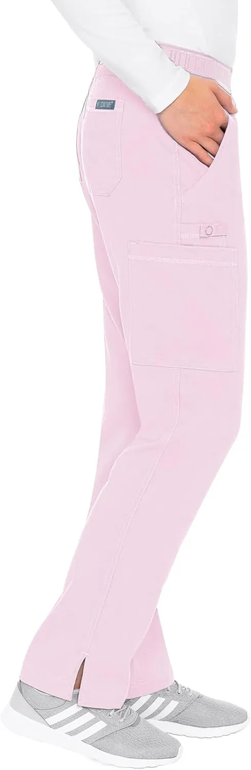 Med Couture Women's Yoga Pull-On Pant with 7 Pockets Ultra-Soft Rib-Knit Waistband and 2-Way Stretch Technology - MC7739