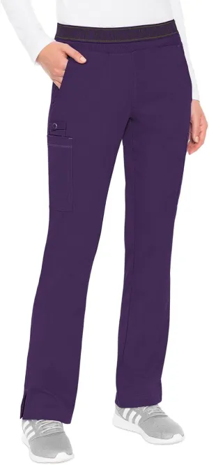 Med Couture Women's Yoga Pull-On Pant with 7 Pockets Ultra-Soft Rib-Knit Waistband and 2-Way Stretch Technology - MC7739