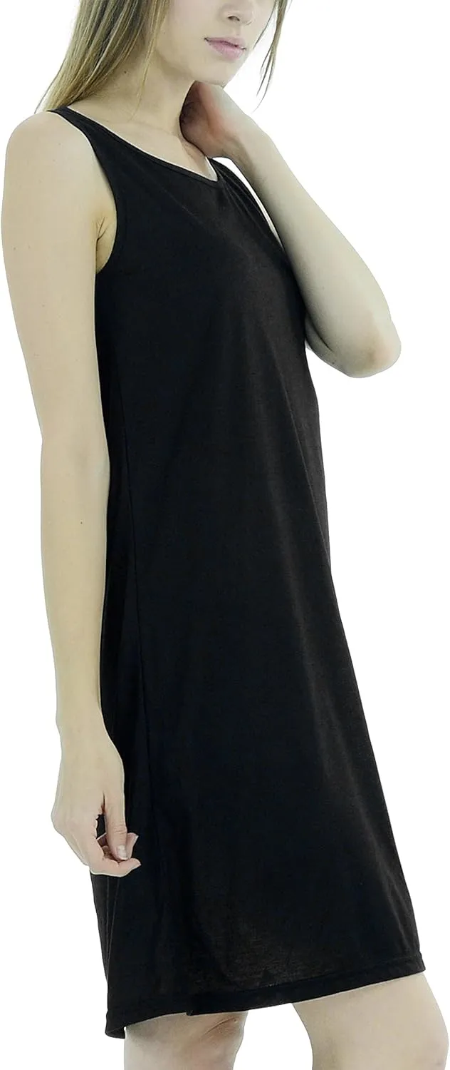 MELODY Women's Knit Camisole Full Slip Dresses