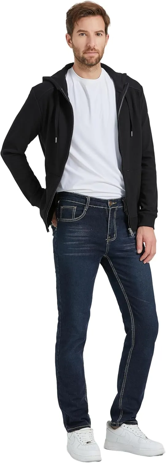 Men's Fashion Sweatshirt Cotton Comfy Hooded Sweatshirt With Pocket Soft Hoodie Sweatshirts For Men Full Zip