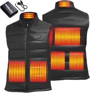 Men's Heated Vest Lightweight USB Electric Heating Vest Clothing for Winter Outdoor Rechargeable Battery Included-L