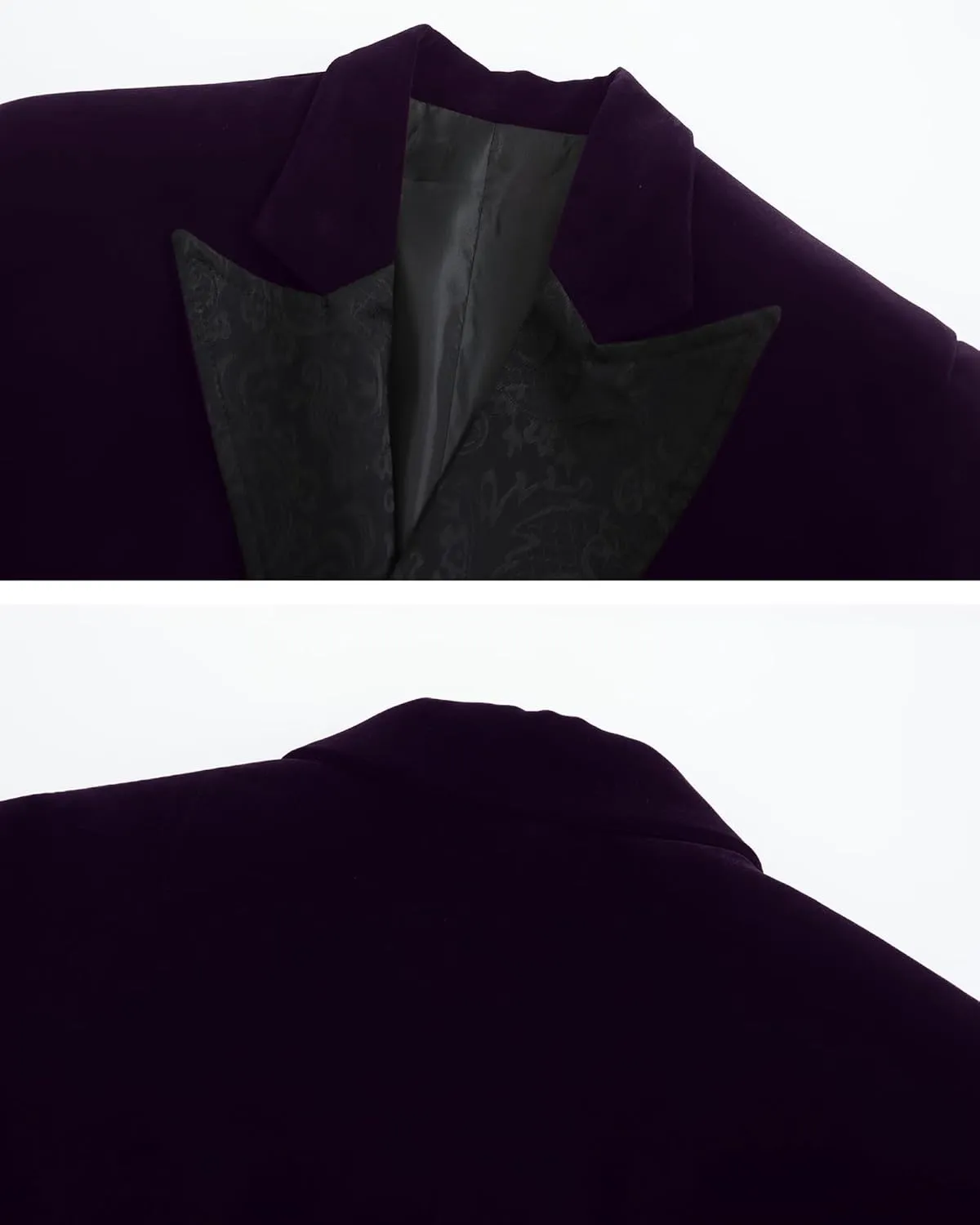 Men's Smoking Jacket Jacquard Peaked Lapel Double Breasted Stylish Blazers Coat Evening Party Wear