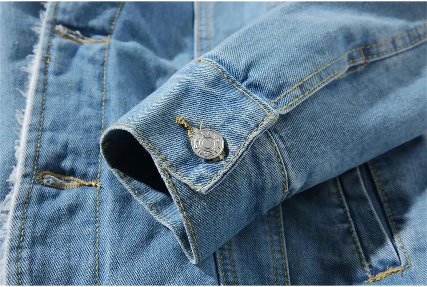 Men`S Winter Denim Jacket Fleeced Thicken Warm And Coat Trucker Jacket Plus Size