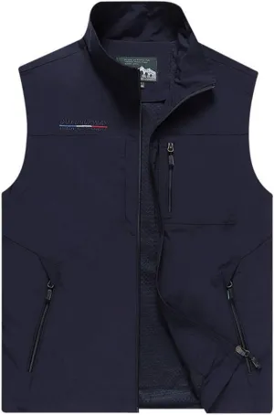 Mens Work Vest Summer Travel Photo Vest Cargo Sleeveless Jackets with Pockets