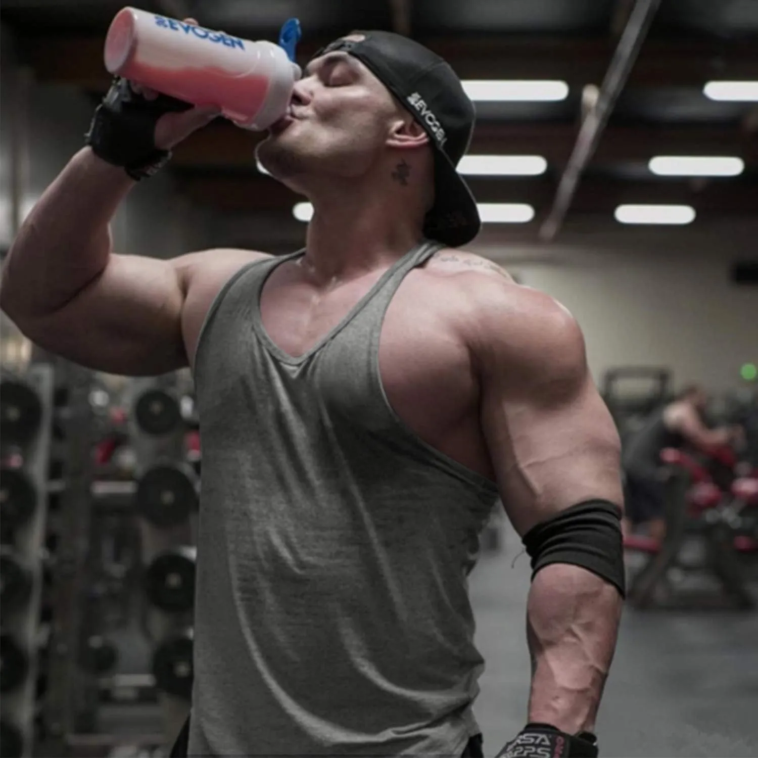 Mens Workout Stringer Tank Tops Fitness Performance Muscle Sleeveless Shirts Gym Training Bodybuilding Vest