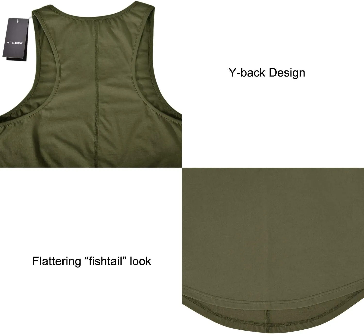 Mens Workout Stringer Tank Tops Fitness Performance Muscle Sleeveless Shirts Gym Training Bodybuilding Vest