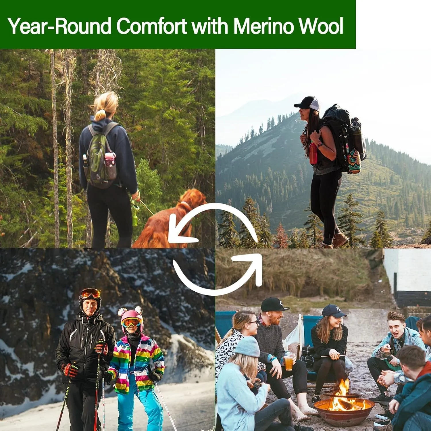 Merino Protect 100% Merino Wool Leggings Womens Thermal Base Layer Pants Long Underwear Soft Long Johns for Hiking Skiing