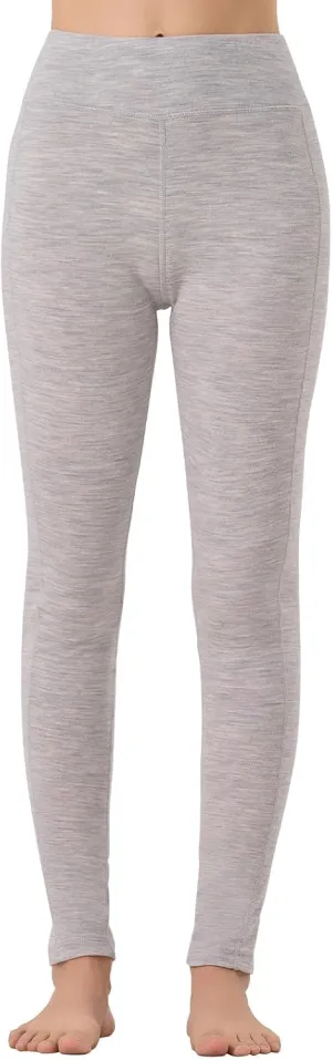 Merino Protect 100% Merino Wool Leggings Womens Thermal Base Layer Pants Long Underwear Soft Long Johns for Hiking Skiing