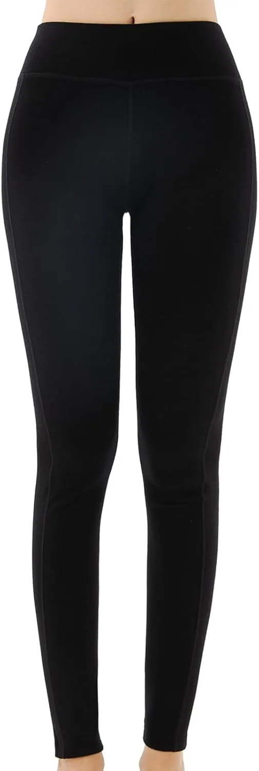 Merino Protect 100% Merino Wool Leggings Womens Thermal Base Layer Pants Long Underwear Soft Long Johns for Hiking Skiing