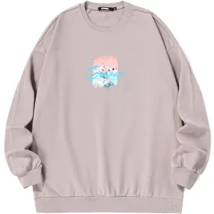 Minimalist Gradient Print Crew Neck Sweatshirt