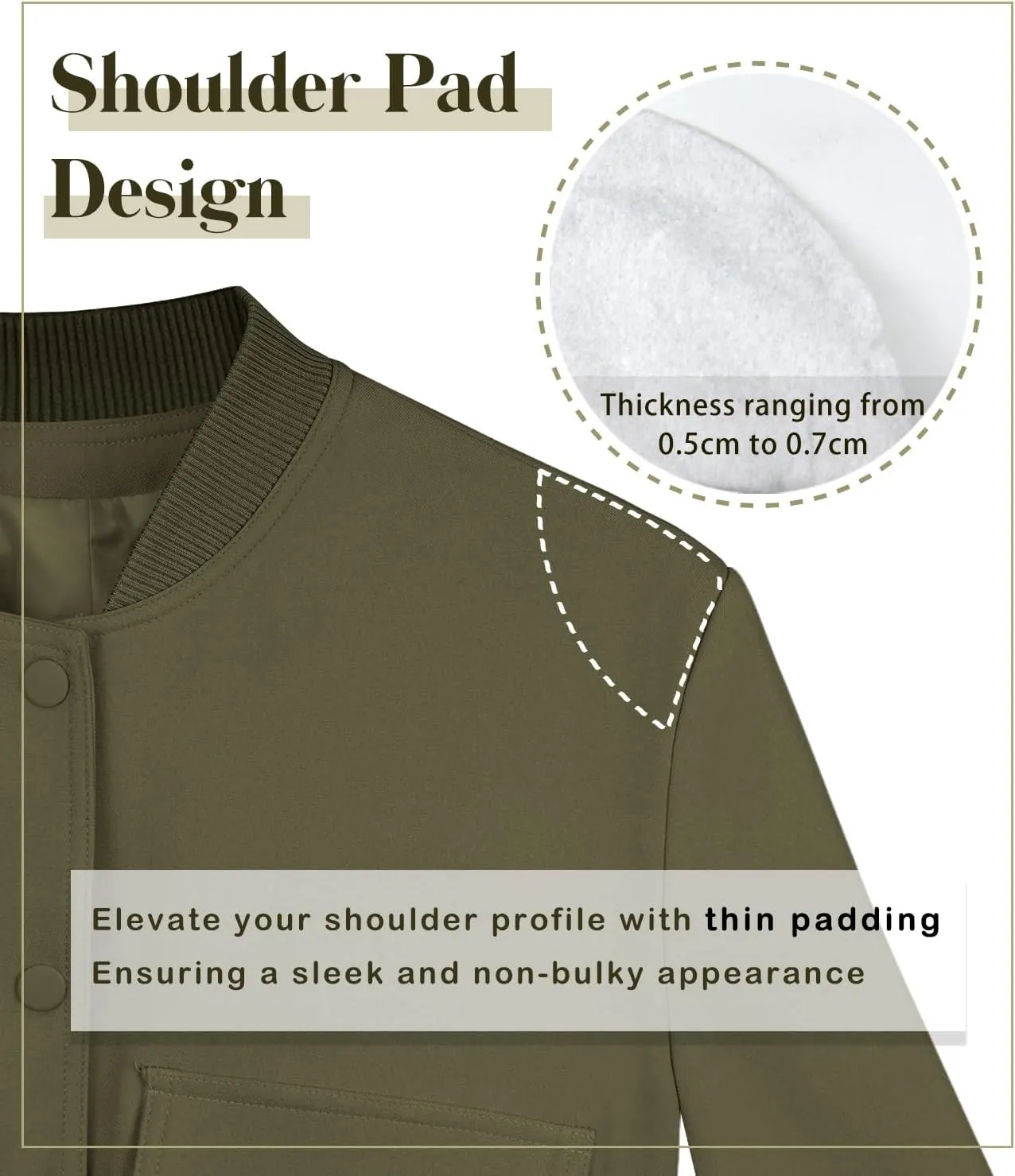 Modegal Women's Spring Varsity Bomber Jackets Long Sleeve Cropped Button Down Casual Coat with Pockets Outwear