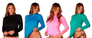 MS-RG84 - Wholesale Women's Solid Color Rash Guard