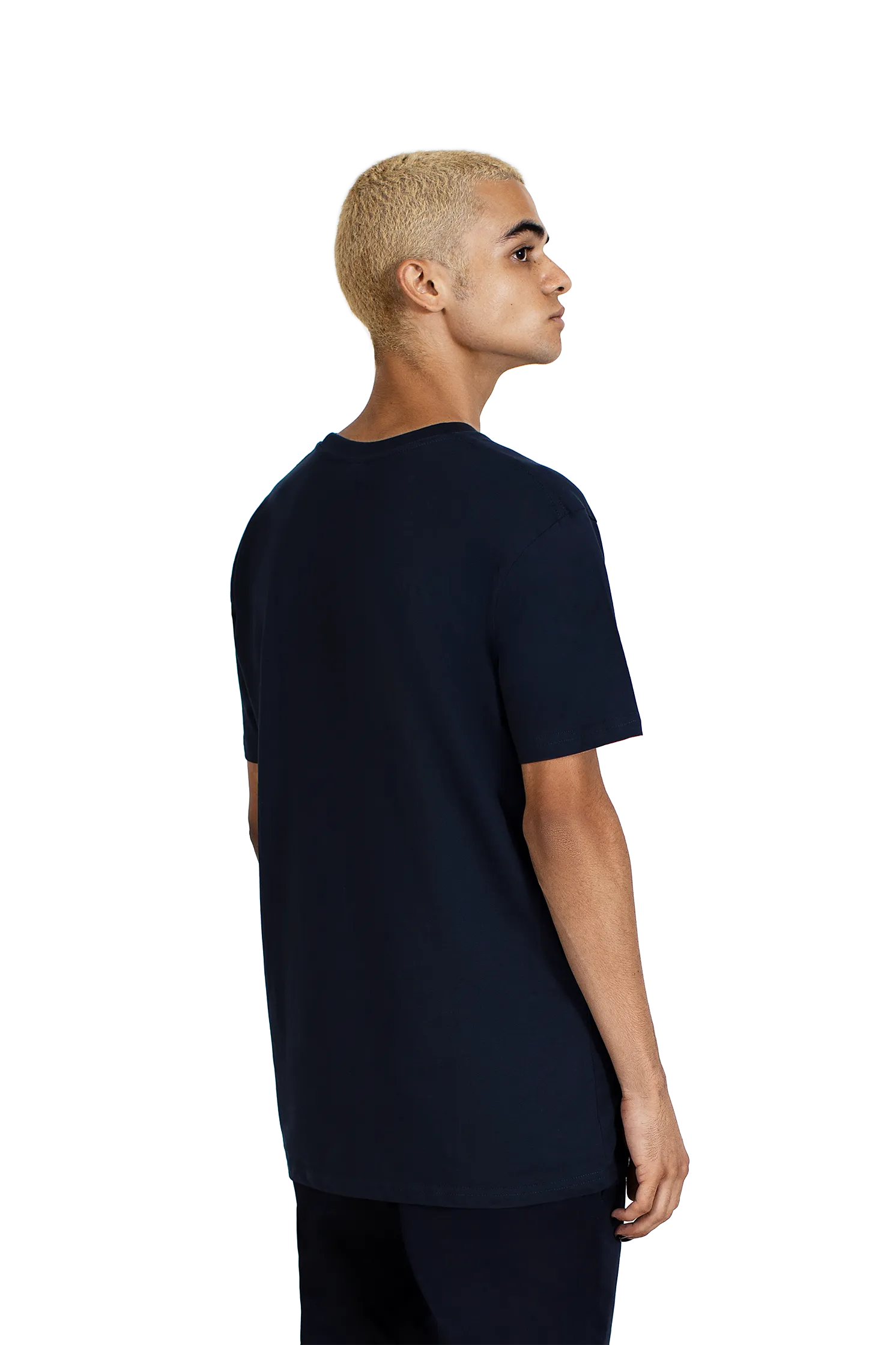 Neon Green Navy Short Sleeve T-Shirt