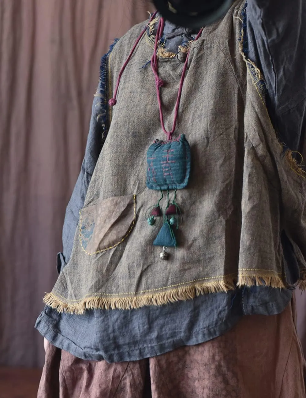 NFYM Women Hippie Clothes Distressed Hem Sleeveless Tank Crop Pullover Tops Vintage Vest