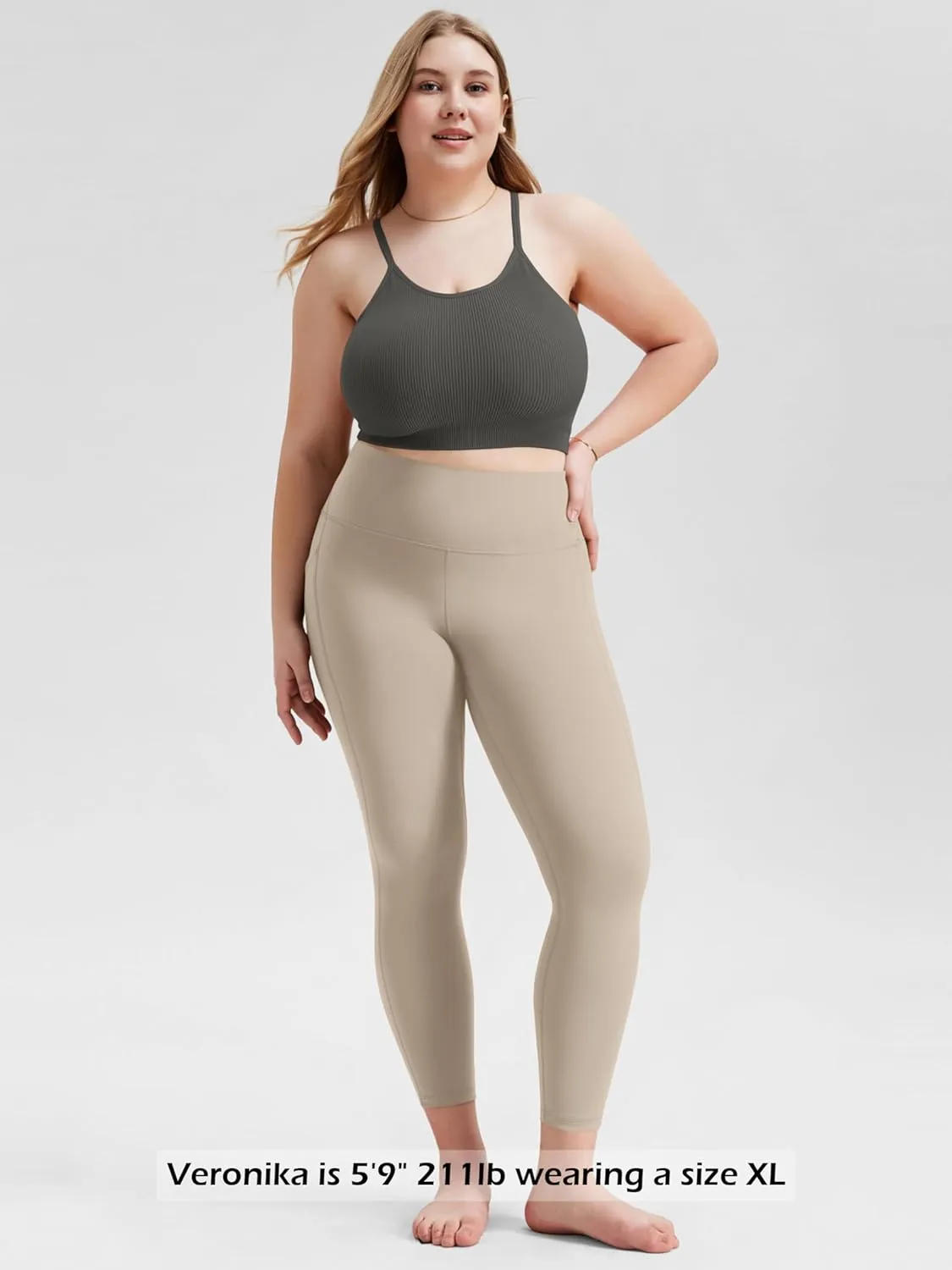 ODODOS Women's Crop 3-Pack Seamless Rib-Knit Camisole Crop Tank Tops