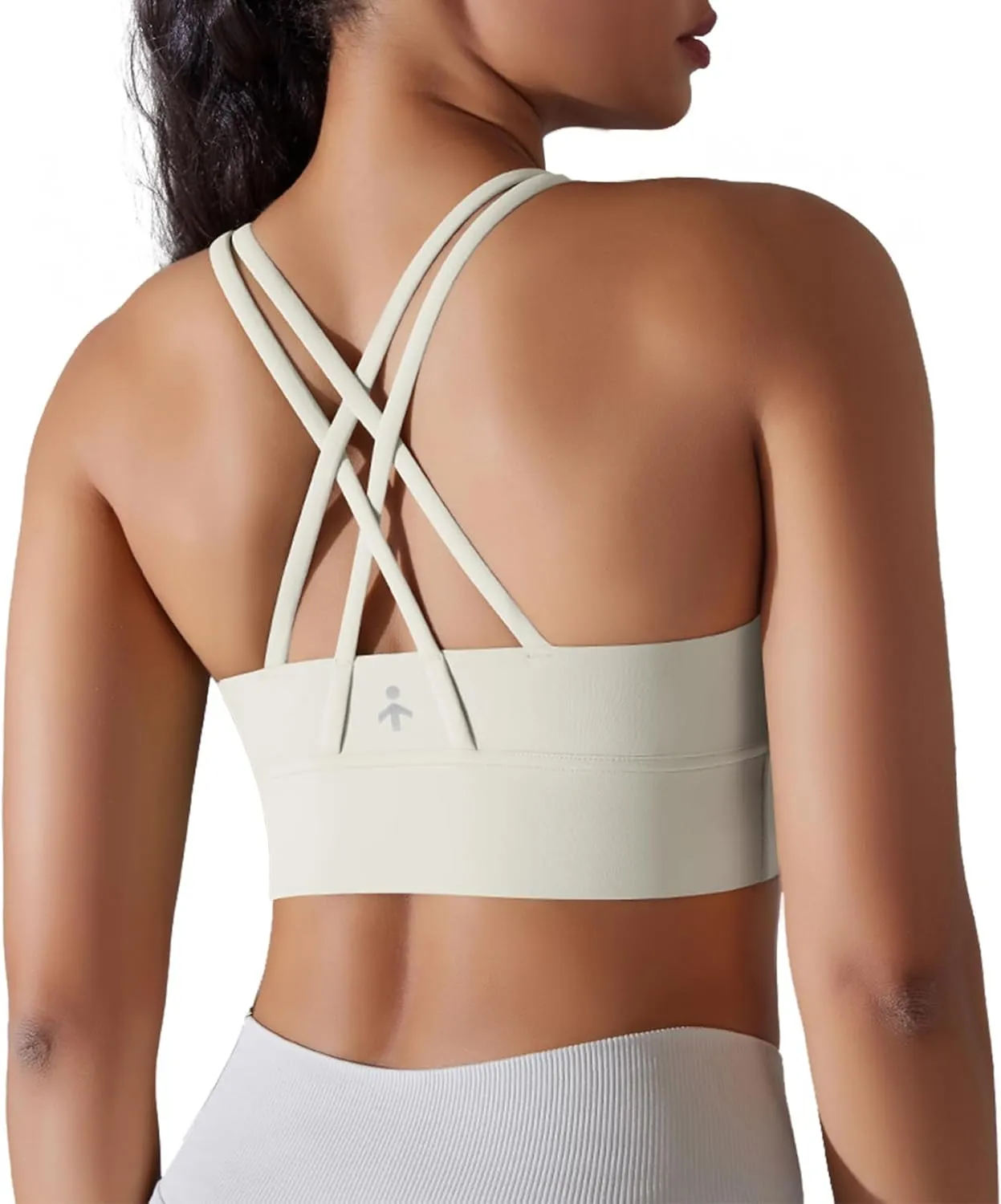 Orolay Sports Bra for Women Padded Criss Cross Strappy Yoga Bras Cropped Tank Tops