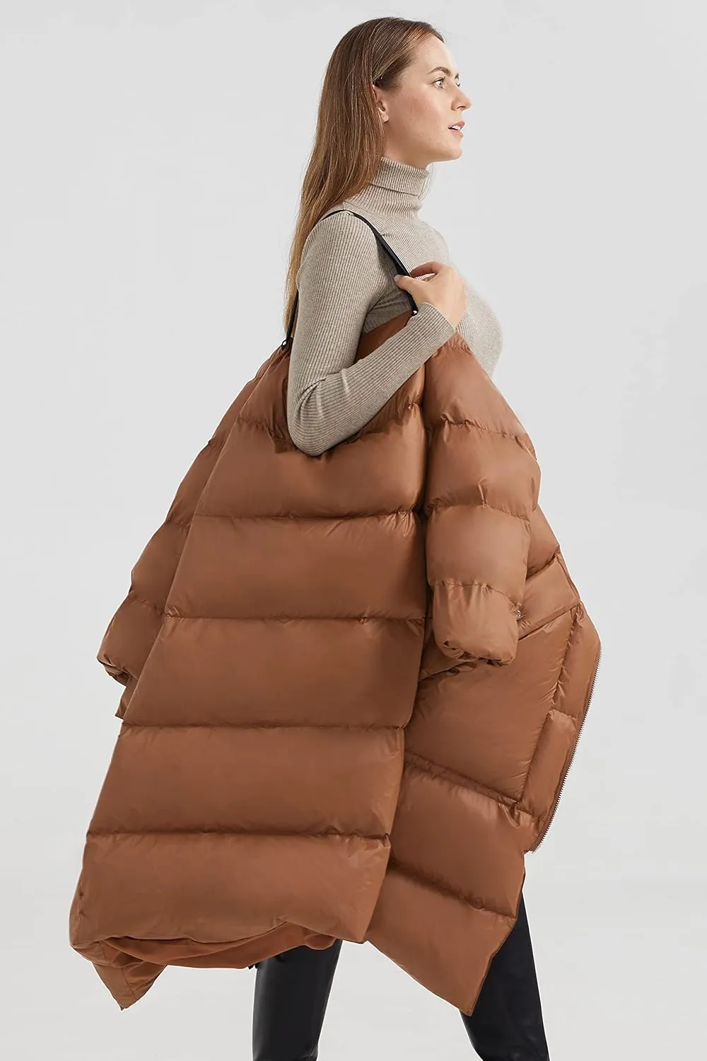 Orolay Women's Puffer Down Coat Long Stylish Winter Jacket with Warm Thickened Collar