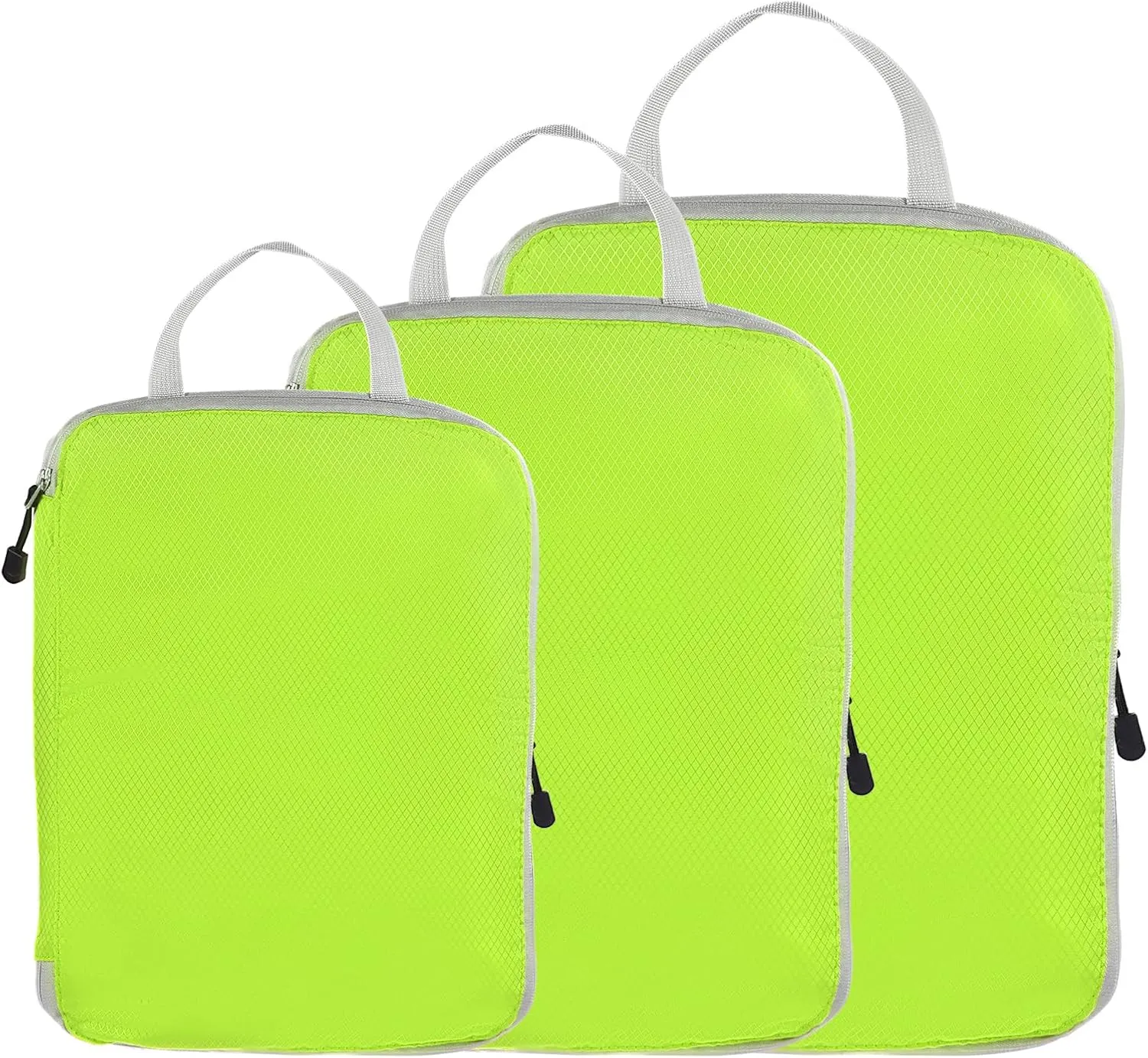 PATIKIL Compression Packing Cube for Travel, 3 Set Waterproof Nylon Luggage Organizer Bags Lightweight Compression Cube for Outdoor Suitcases Backpack, Green