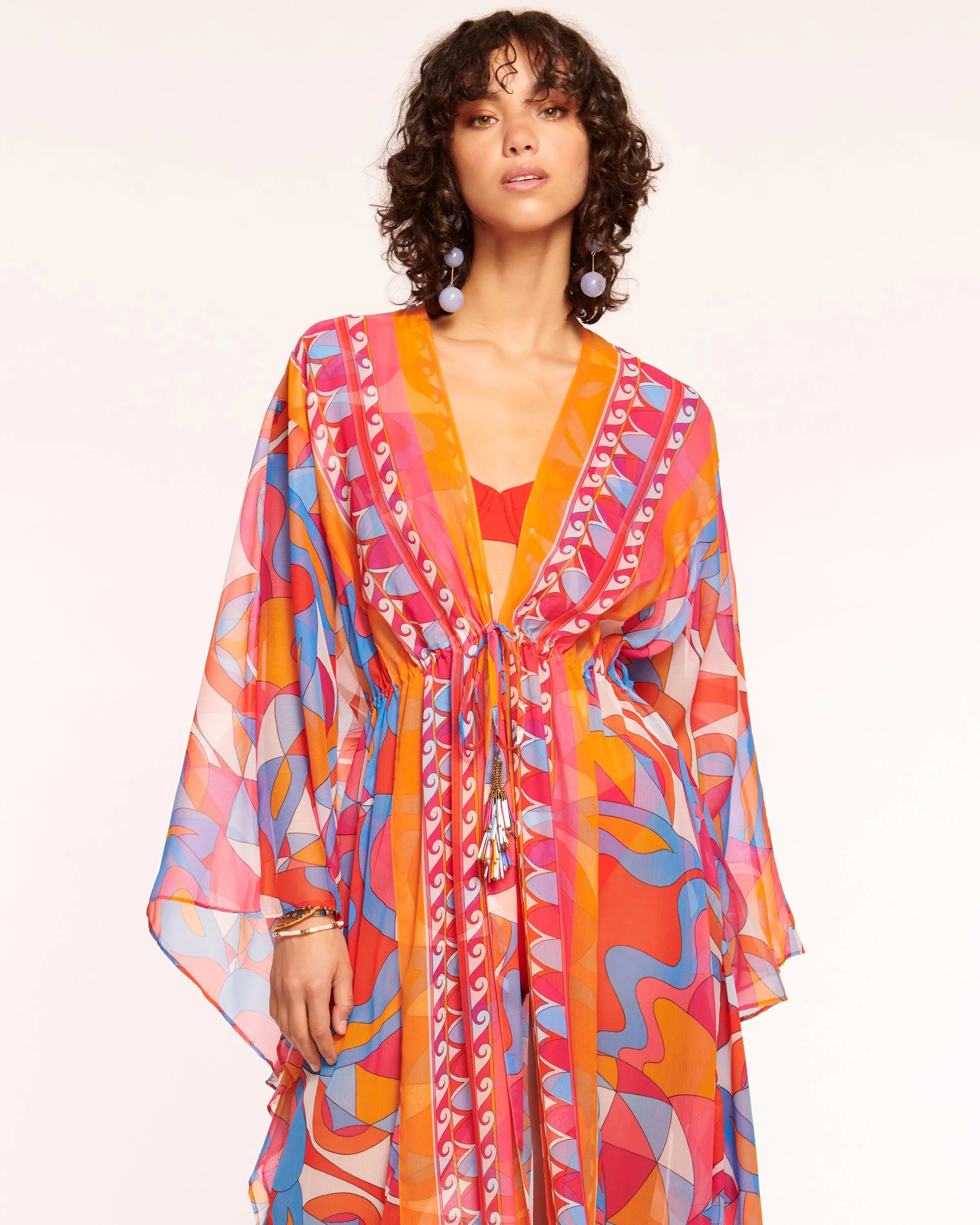 Phebe Long Sleeve Coverup Maxi Dress