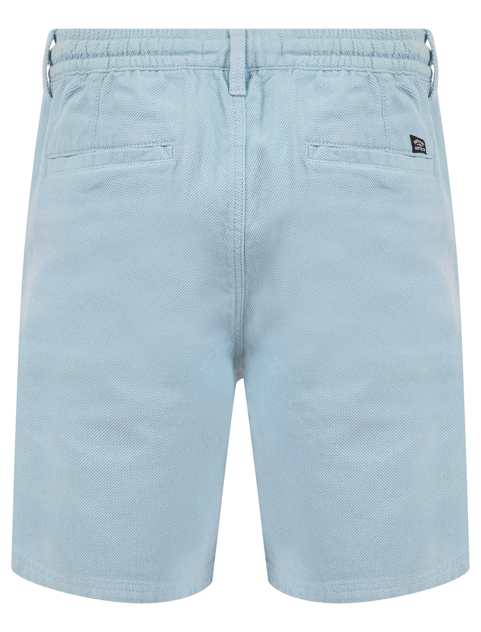Possidi Cape Dobby Cotton Elastic Waist Chino Shorts in Subdued Blue - Tokyo Laundry