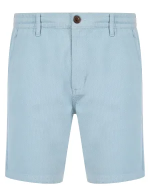 Possidi Cape Dobby Cotton Elastic Waist Chino Shorts in Subdued Blue - Tokyo Laundry