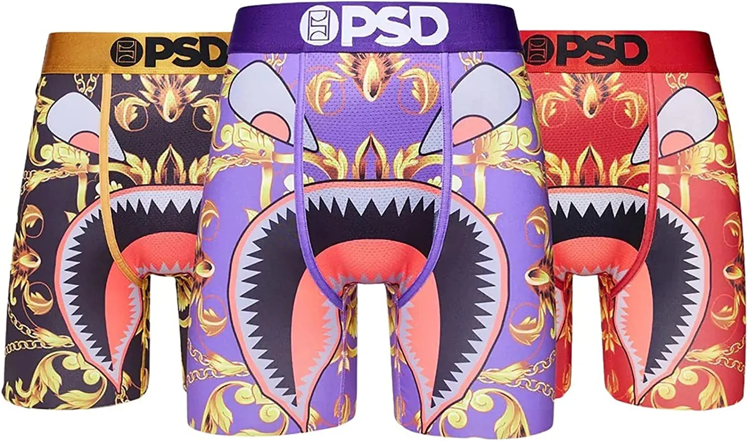 PSD Men's Boxer Brief Multi/Luxurious Wf 3Pk