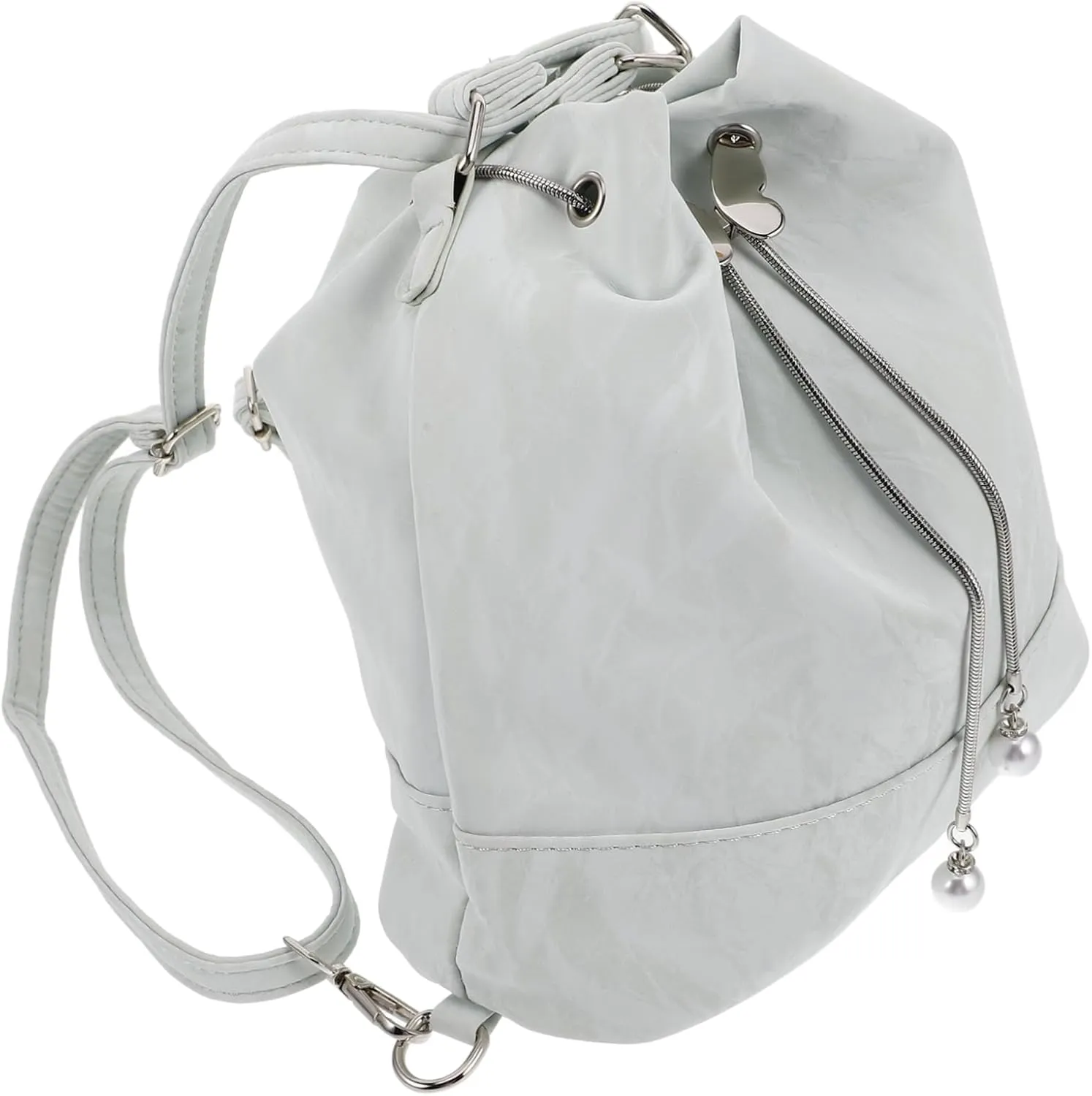 Pu Material Bucket Bag for Women Drawstring Sling Bag Stylish for Daily Use
