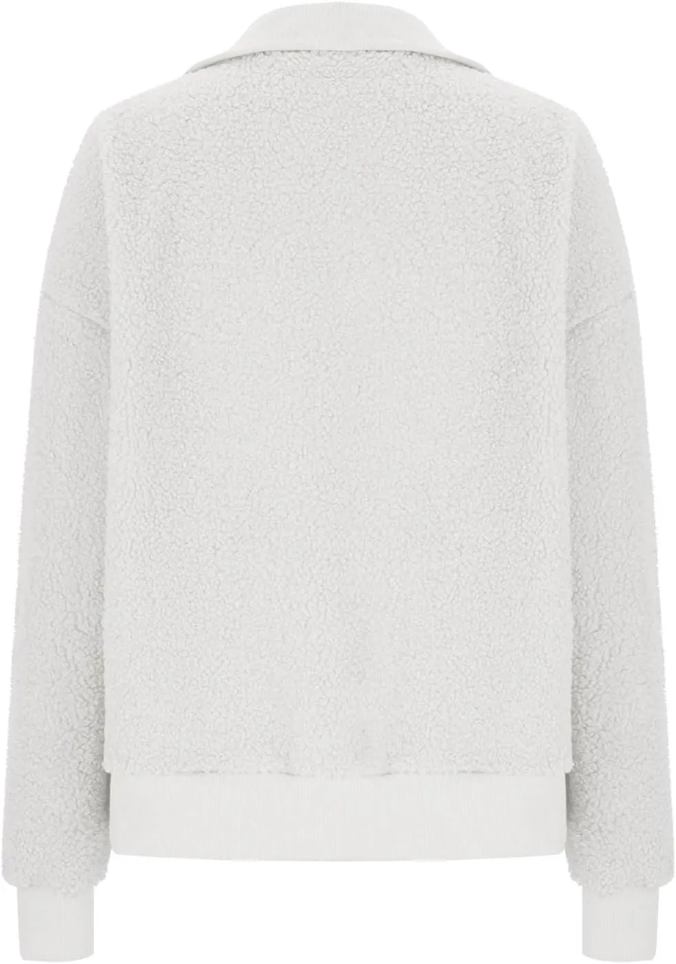 Quarter Zip Pullover Womens Sherpa Jackets Fleece Fuzzy Sweatshirt Casual Winter Coats Fashion Fall 2024 Outerwear