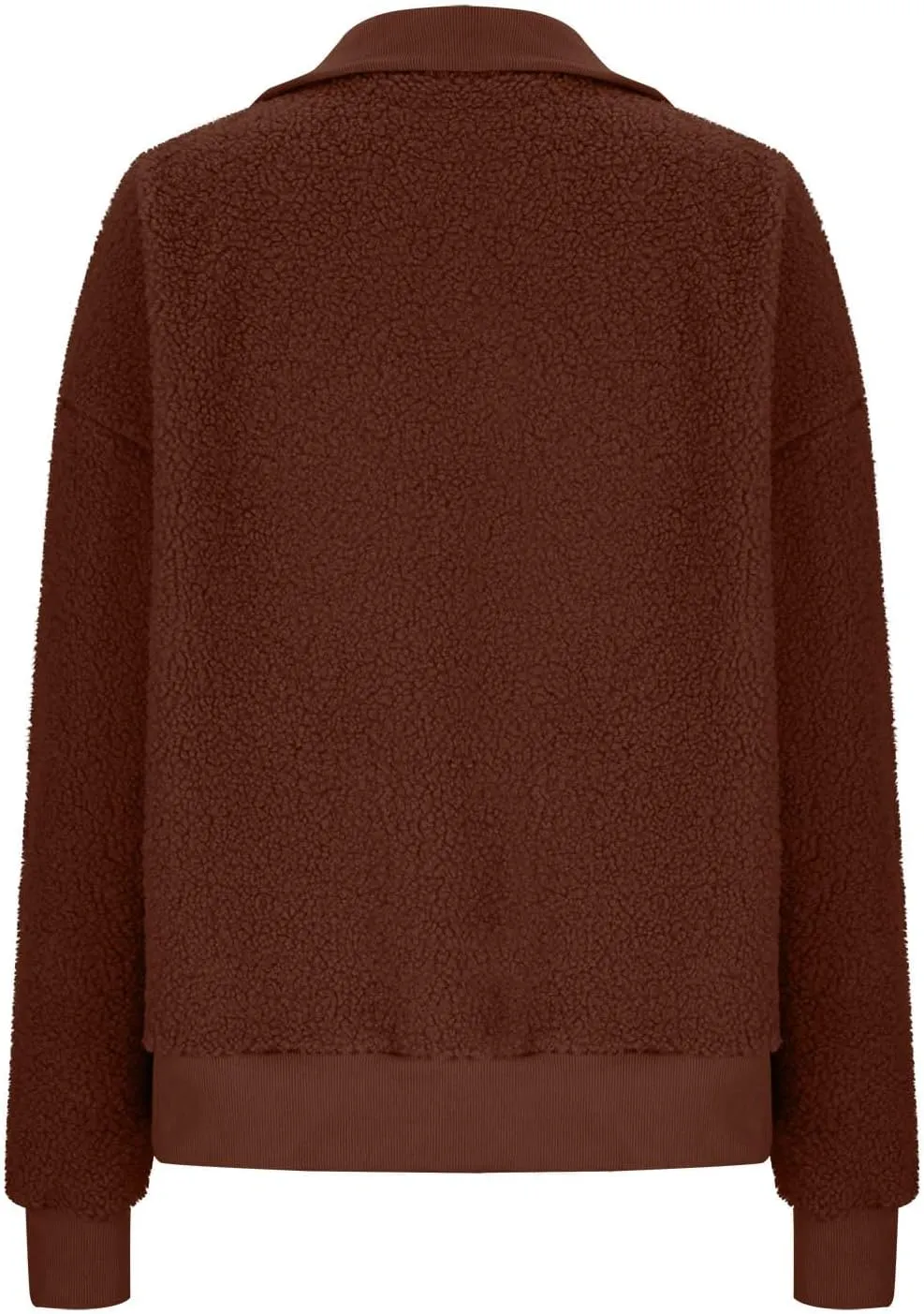 Quarter Zip Pullover Womens Sherpa Jackets Fleece Fuzzy Sweatshirt Casual Winter Coats Fashion Fall 2024 Outerwear