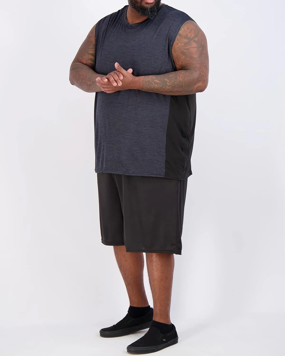 Real Essentials 3 & 5 Pack: Men's Dry-Fit Active Muscle Tank Top - Standard and Big & Tall Sizes (S-5XLT)