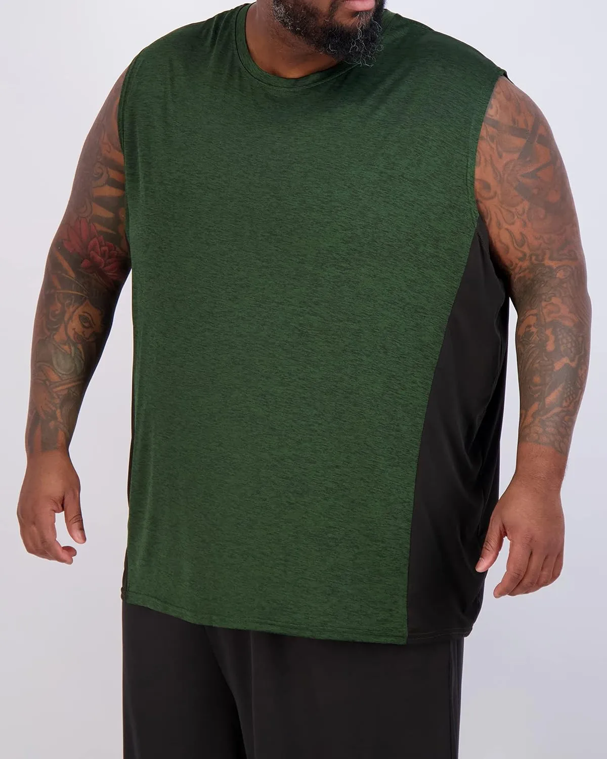 Real Essentials 3 & 5 Pack: Men's Dry-Fit Active Muscle Tank Top - Standard and Big & Tall Sizes (S-5XLT)