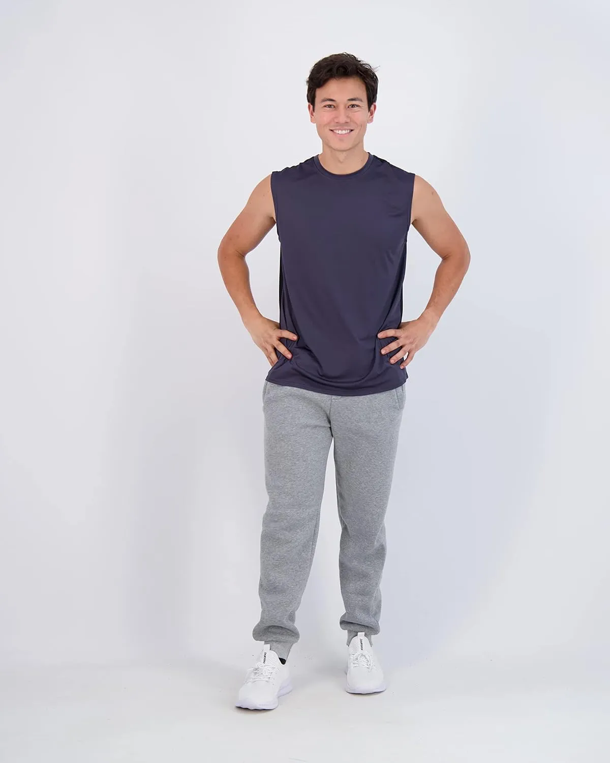 Real Essentials 3 & 5 Pack: Men's Dry-Fit Active Muscle Tank Top - Standard and Big & Tall Sizes (S-5XLT)