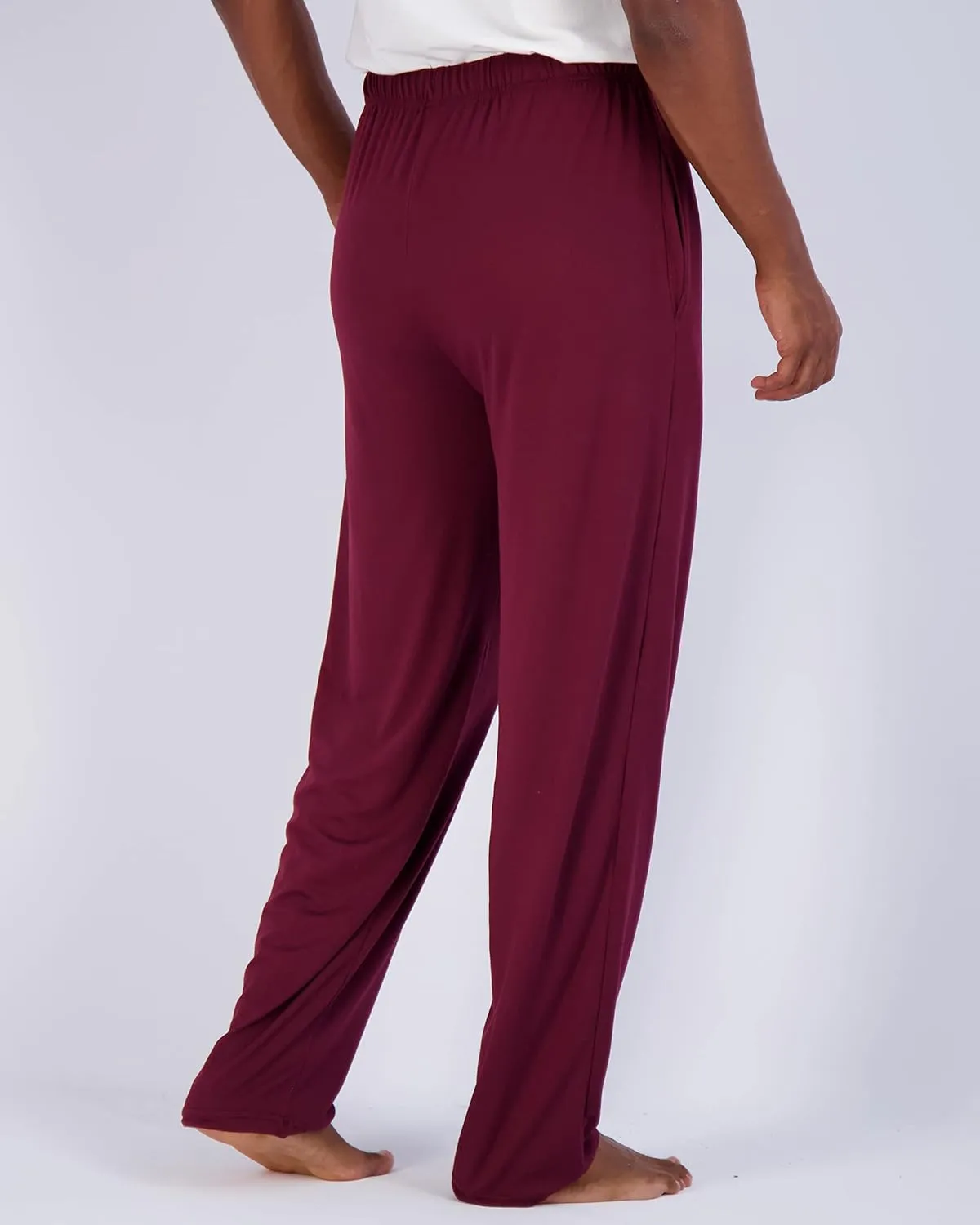 Real Essentials 3 Pack: Men's Soft Pajama Lounge Pants with Drawstring & Pockets - 4-Way Stretch & Wicking-Big & Tall (S-5XL)
