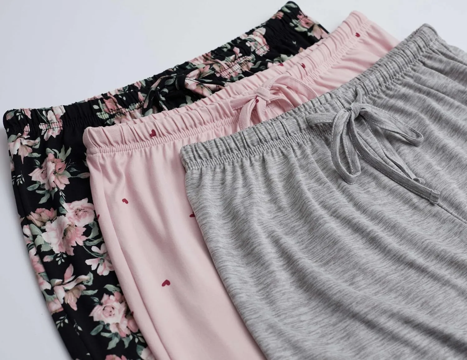 Real Essentials 3 Pack: Womens Ultra-Soft Comfy Pajama Lounge Pants Sleepwear (Available in Plus Size)