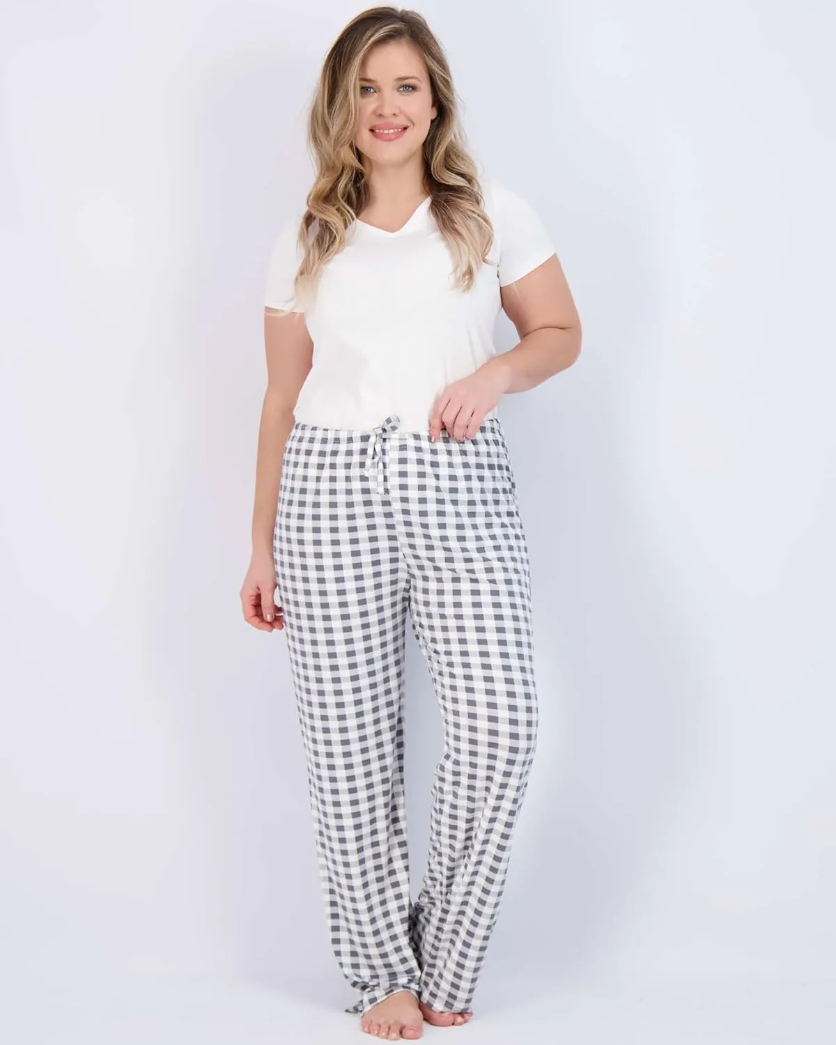 Real Essentials 3 Pack: Womens Ultra-Soft Comfy Pajama Lounge Pants Sleepwear (Available in Plus Size)