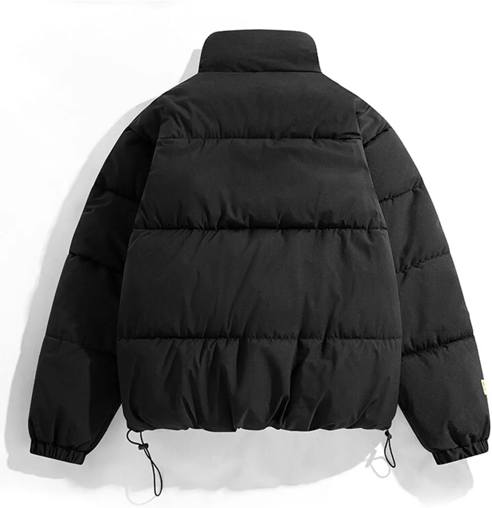 REHJJDFD Men Short Style Cotton-Padded Jackets Coat Winter Men Thickened Warm Coat Men Outwear