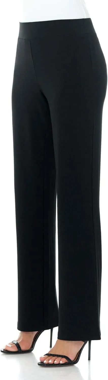 Rekucci Travel in Style Women's Soft Knit Classic Straight Leg Pant