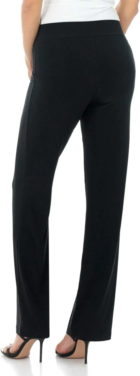 Rekucci Travel in Style Women's Soft Knit Classic Straight Leg Pant