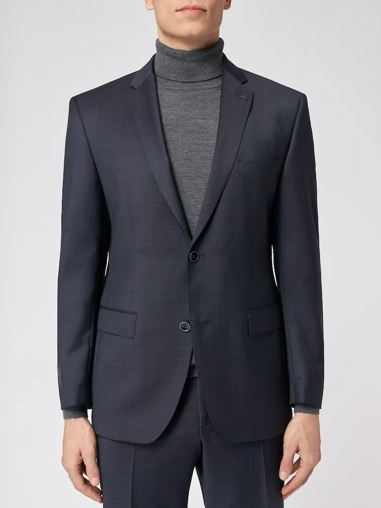 Roy Robson Regular Fit 100% Virgin Wool Suit Jacket - Navy