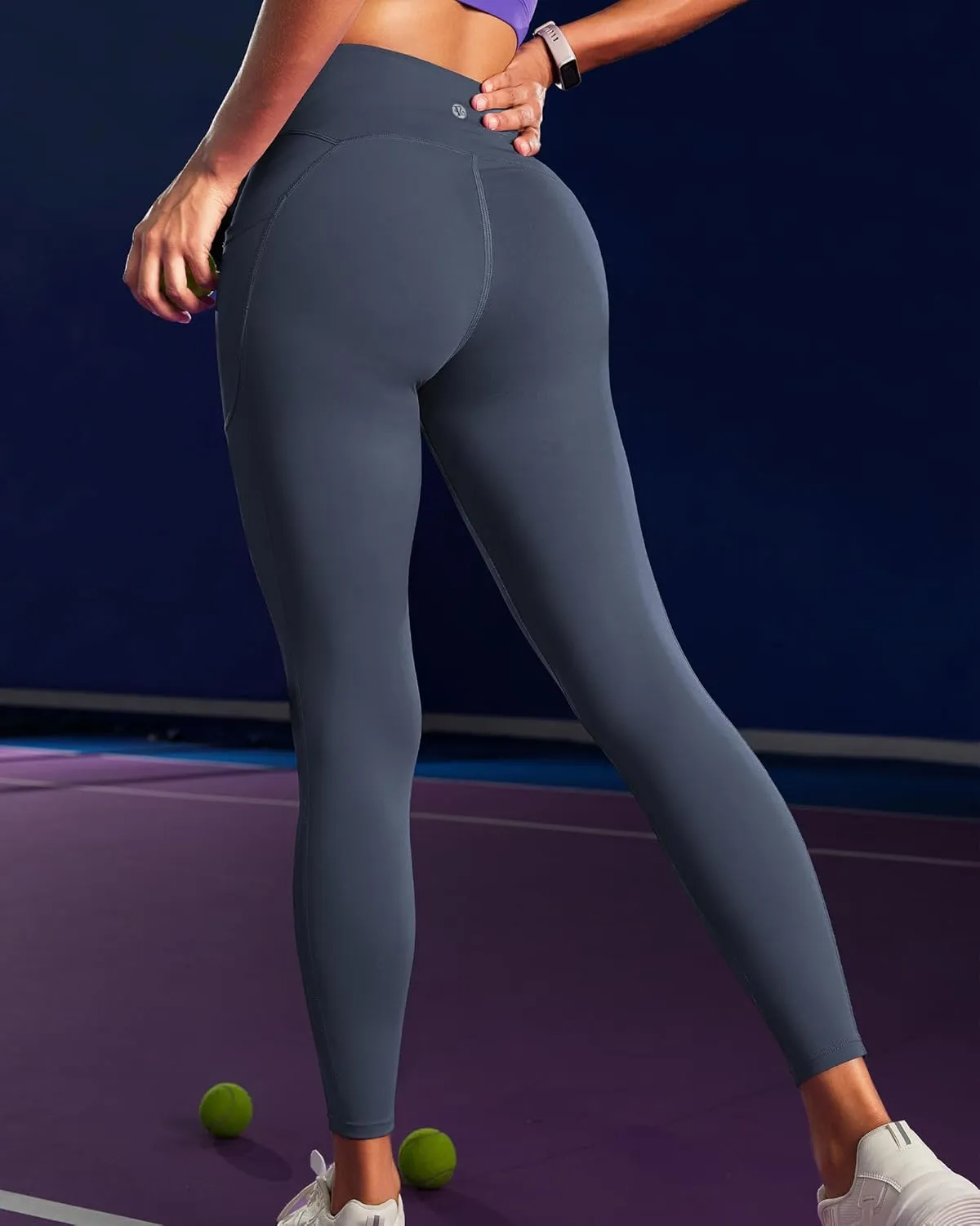 RUNNING GIRL High Waisted Leggings for Women,Tummy Control Workout Yoga Pants with Pockets Compression Pants Buttery Soft
